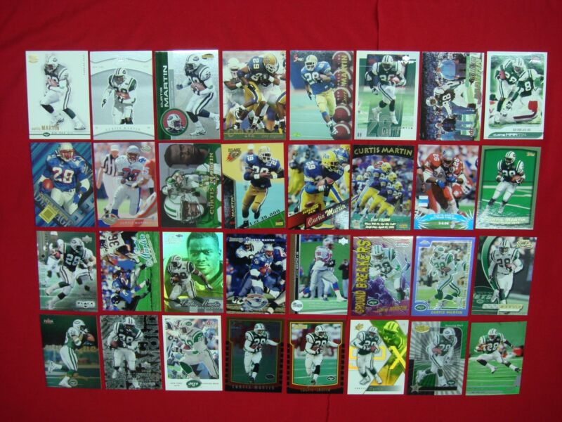 Curtis Martin Football Card Lot (32 Cards)