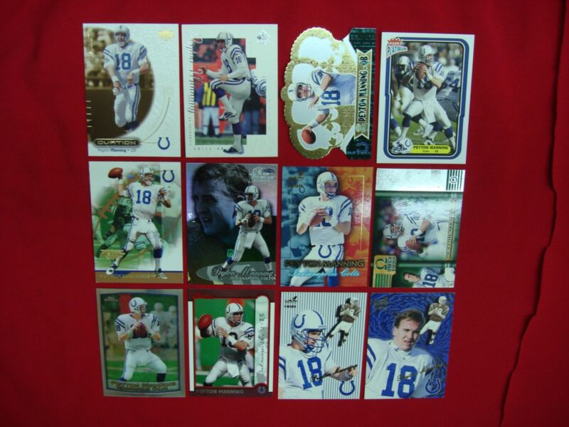 Peyton Manning Football Card Lot (12 Cards) - Parallel, Die-Cut & More! Indianapolis Colts