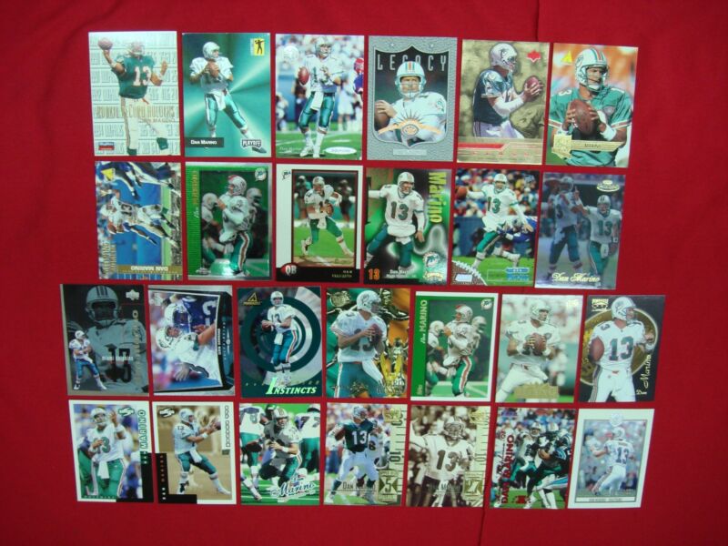 Dan Marino football card lot with parallels, inserts, and premiums
