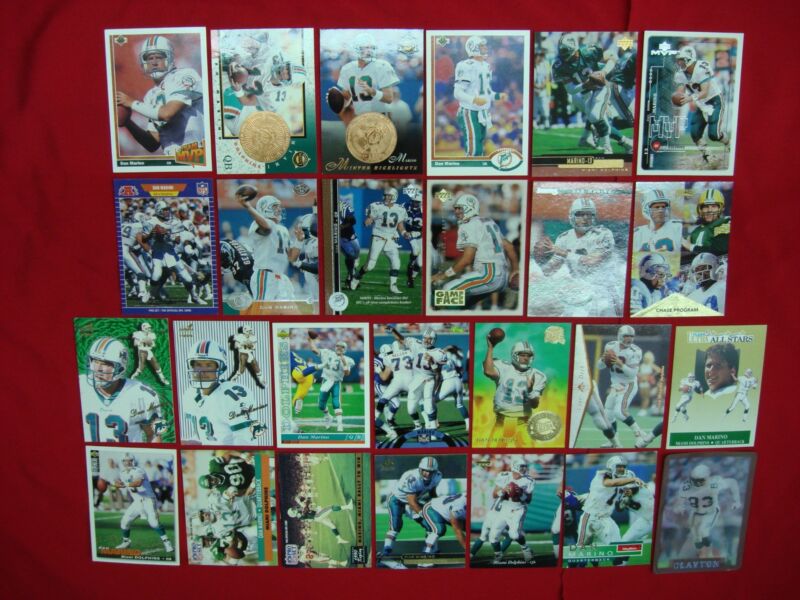 Dan Marino Card Lot of 26 Parallels, Inserts & Premiums