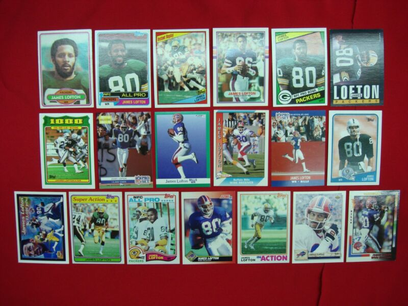 Vintage James Lofton football cards