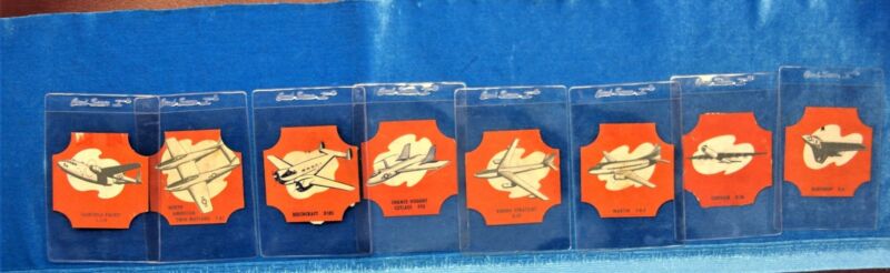 Vintage Taystée Bread Stickers - Collection of 8 U.S. Military Aircraft from the 1950s
