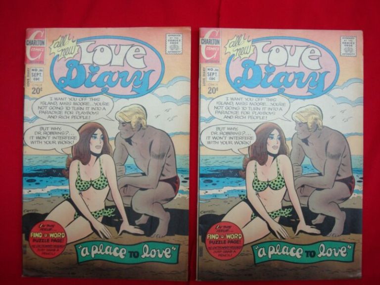 Vintage Charlton Comics Lot: Two copies of Love Diary #86 Vol. 5 from September 1973.