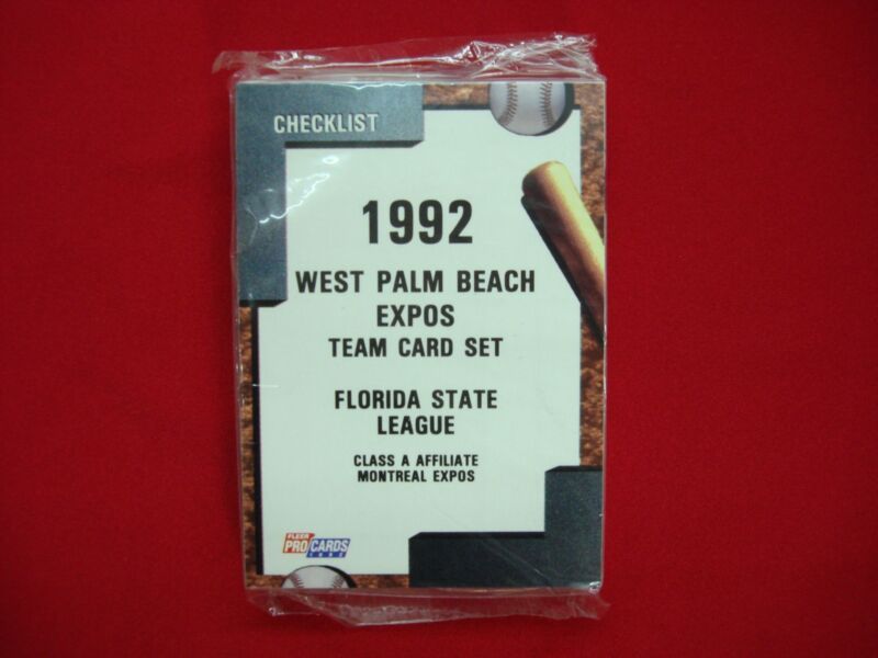 Factory sealed 1992 Fleer ProCards Minor League Baseball Team Set of the West Palm Beach Expos featuring Rondel White