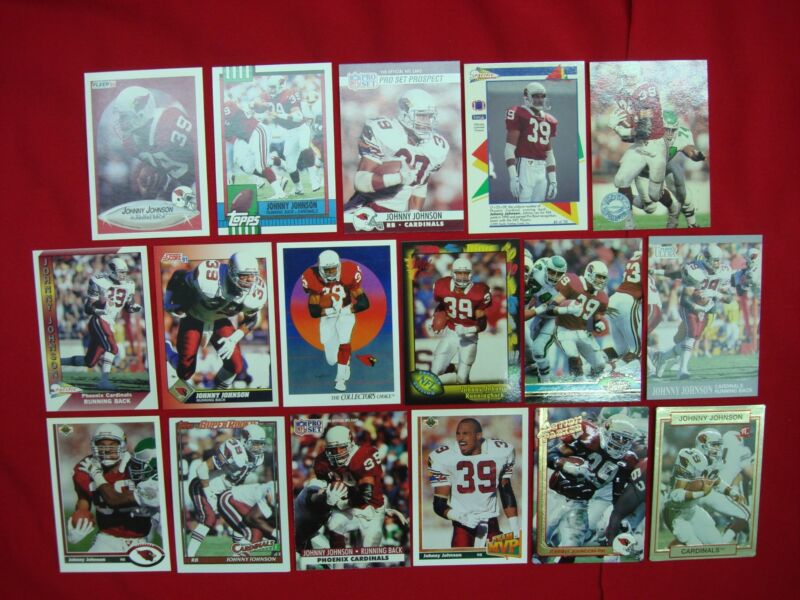 Johnny Johnson Football Card Lot of 17