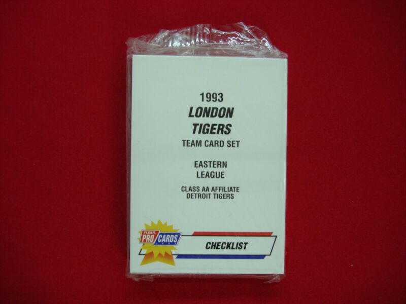 1993 Fleer ProCards London Tigers Minor League Team Set (Detroit Tigers Affiliate) - Factory Sealed