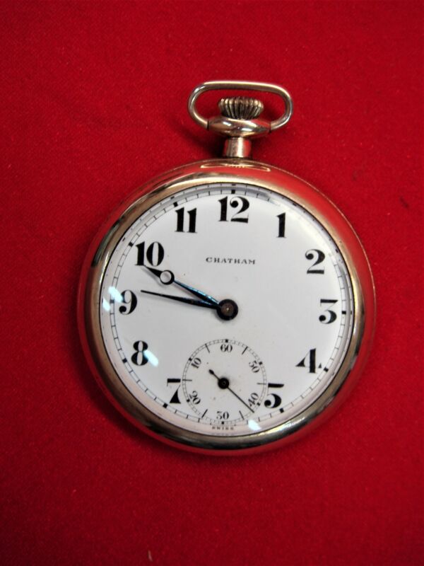 Vintage Chatham Open Face Pocket Watch (49mm) - Gold Filled, Restoration Project