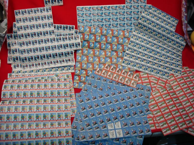 Vintage US Christmas postage stamps from 1932-1962, full gum sheets and more
