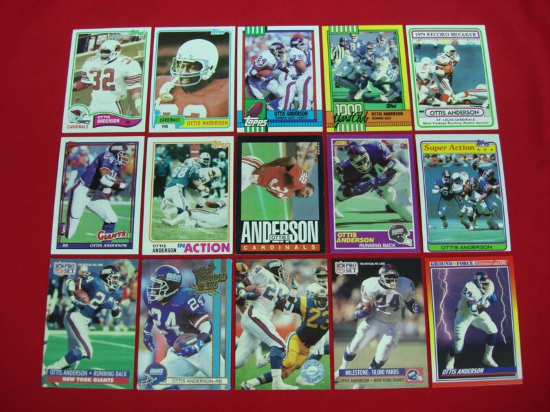 Ottis Anderson Football Card Lot