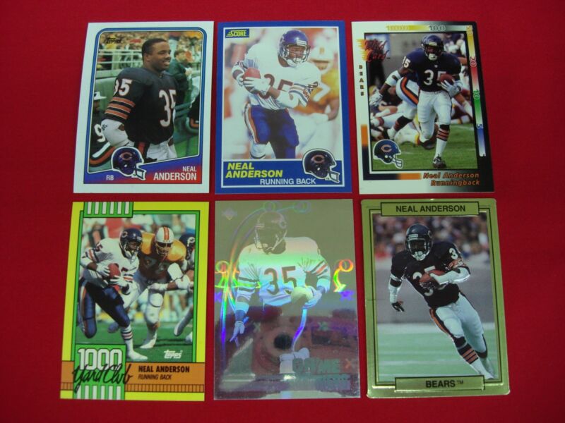 Neal Anderson Chicago Bears Trading Card Lot