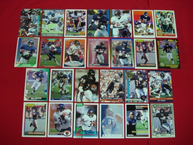 Vintage Neal Anderson Chicago Bears football cards
