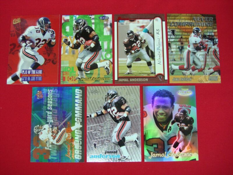 Jamal Anderson Atlanta Falcons Football Card Lot
