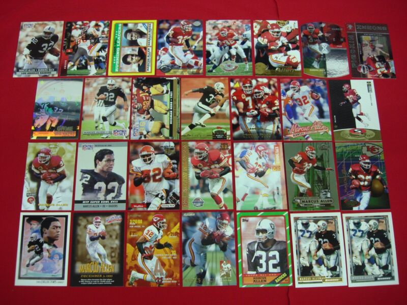 Marcus Allen football card collection