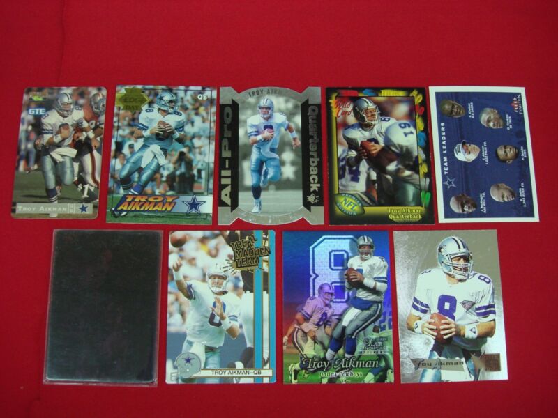 Rare Troy Aikman Dallas Cowboys Card Lot