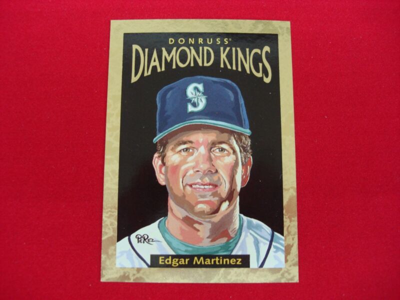 1996 Donruss Diamond Kings Gold Foil Edgar Martinez baseball card #DK-26