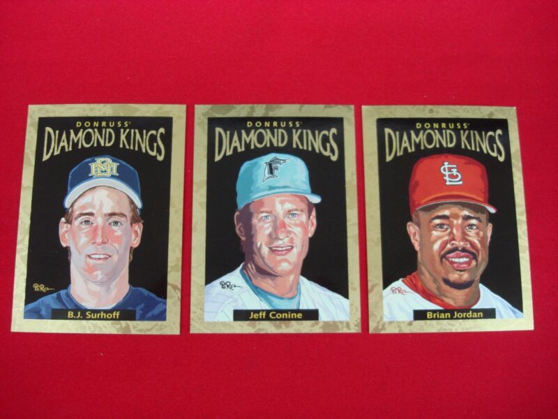 1996 Donruss Diamond Kings Gold Foil Parallels Baseball Cards