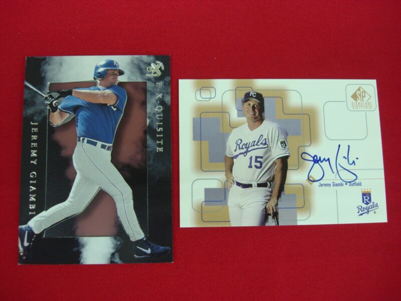 Jeremy Giambi Autographed Card Set