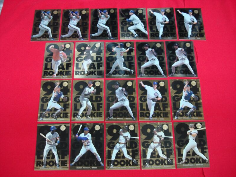 1994 Leaf Gold Leaf Rookies Foil Insert Set - 21 Card Lot