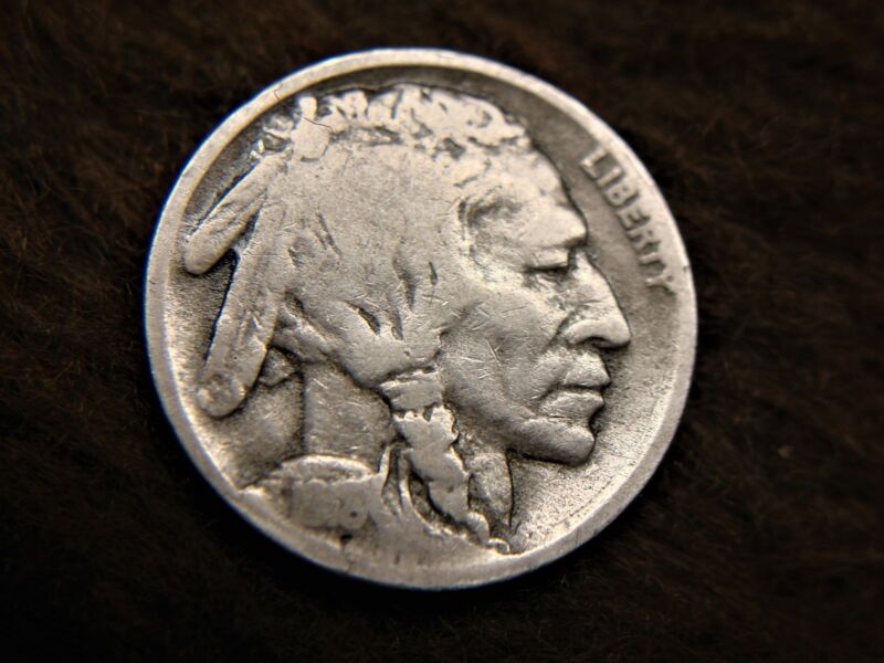1918-D Buffalo Nickel in circulation condition