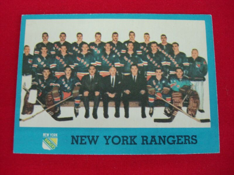 Vintage 1962-63 Topps New York Rangers Hockey Team Card #65