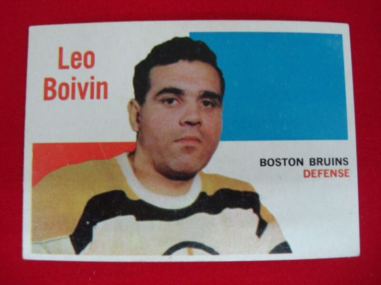 1960-61 Topps Leo Boivin #62 Boston Bruins Hockey Card