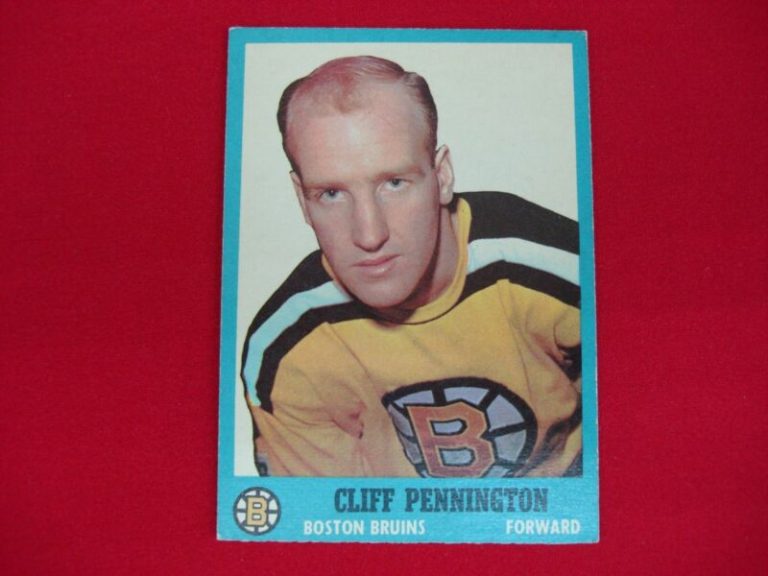 1962-63 Topps Cliff Pennington #14 Boston Bruins Hockey Card - PSA Graded