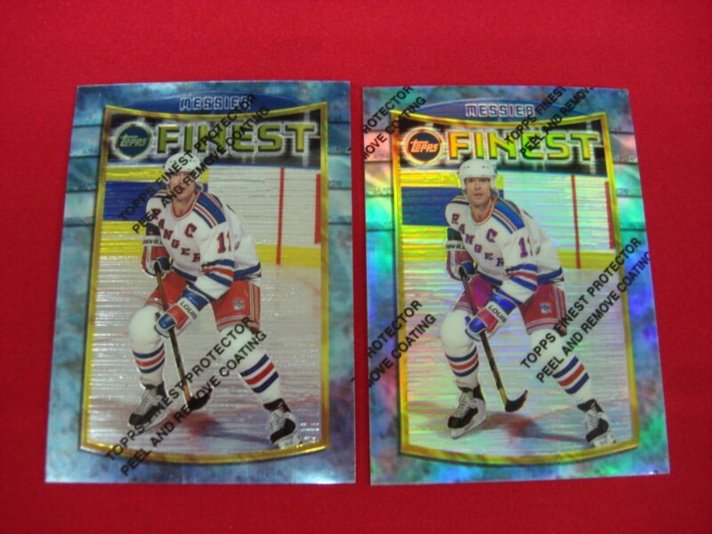 Mark Messier 1994-95 Topps Finest Hockey Cards (Base & Refractor #16)