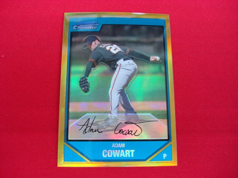 2007 Bowman Chrome Gold Refractor Adam Cowart Rookie Card #BC188 RC (Serial #08/50)