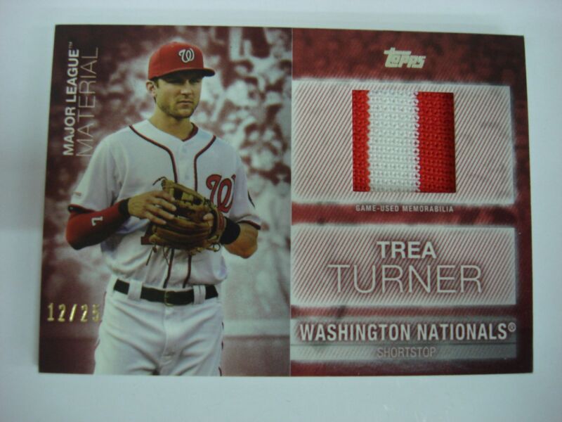 Trea Turner 2020 Topps Major League Material #MLM-TT Rookie Card (12/25)