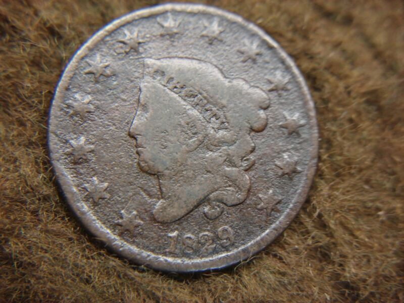 1829 Large Letter US Cent, brown patina, nice condition