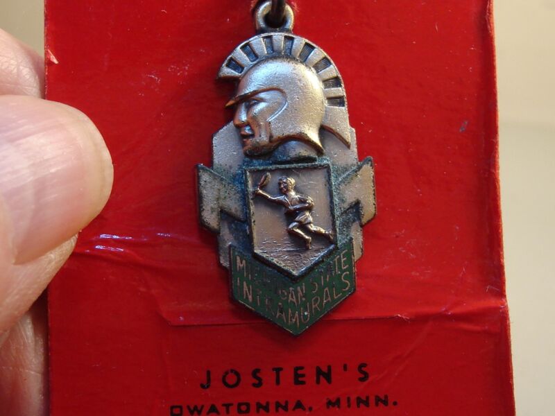 Vintage 1950s Jostens Michigan State Intramural Frat Team Tennis Award