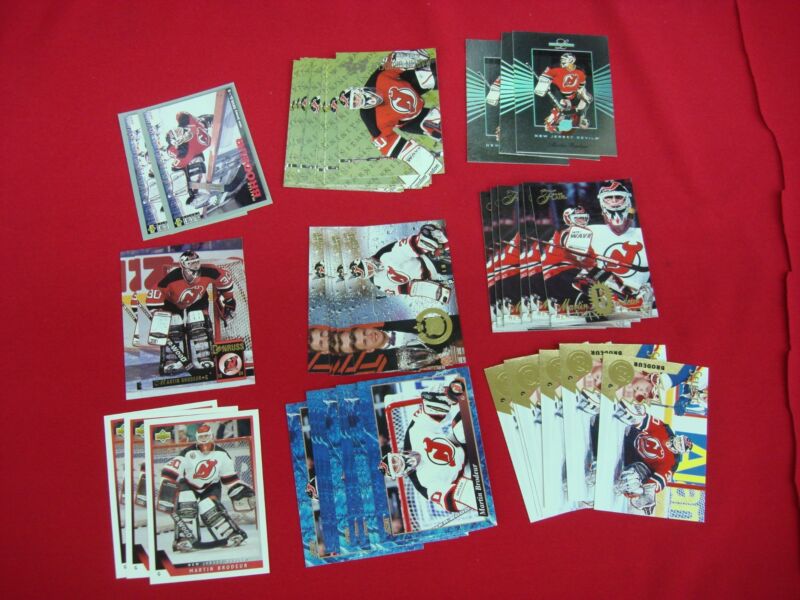 Martin Brodeur hockey card lot with inserts, premiums, foil and variants