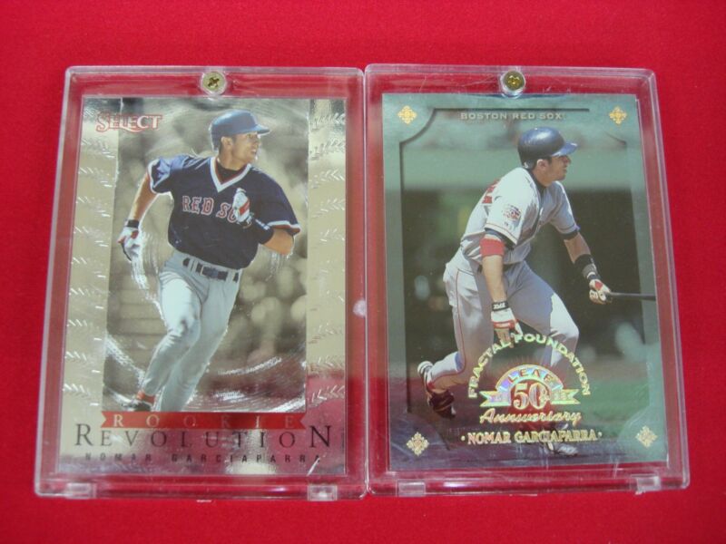 Nomar Garciaparra rookie and foil baseball cards (1997, 1998), Boston Red Sox serialized inserts