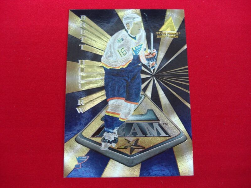 Rare Brett Hull 1995-96 Pinnacle Zenith Z Team #15 Dufex Foil Hockey Card