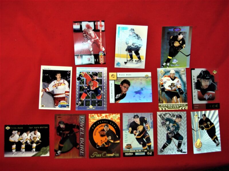 Pavel Bure Hockey Card Lot - 14 Cards Including Inserts