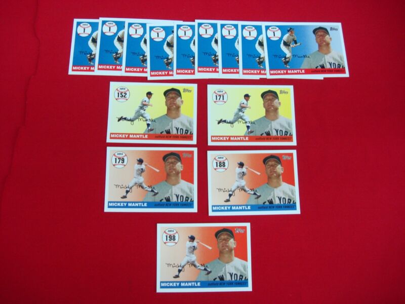 Mickey Mantle Topps Home Run History baseball cards