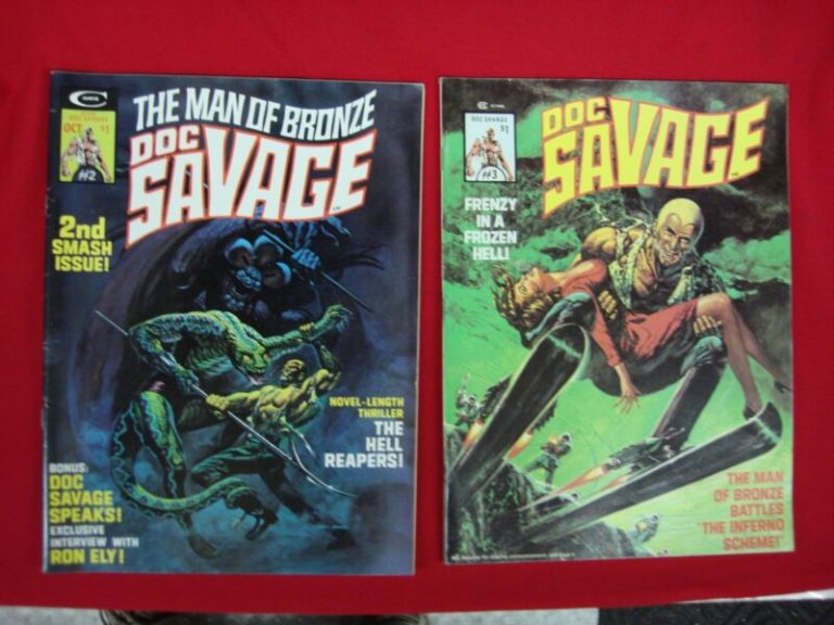 Vintage Doc Savage Comics: The Man of Bronze #2 & #3 (1975-1976) in Very Nice Condition