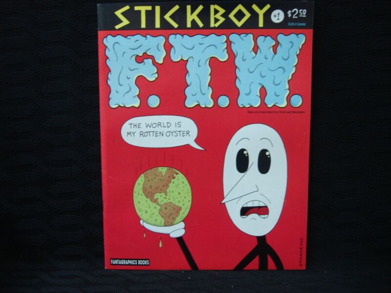 Stickboy #1 F.T.W. comic book, October 1988, Fantagraphics, excellent condition
