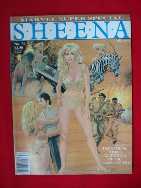 SHEENA #34 Marvel Super Special 1984 Comic - Color & Photos - VF Condition