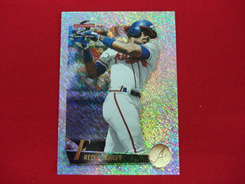 1995 Score Summit Fred McGriff #3 Nth Degree Holographic Parallel - Atlanta Braves Baseball Card