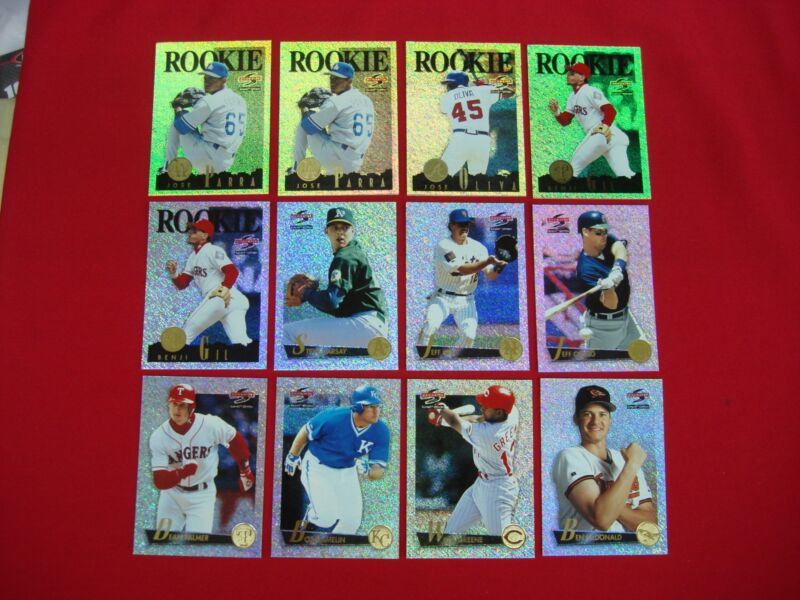 12 Card Lot of 1995 Score Summit Nth Degree Holographic Foil Baseball Cards