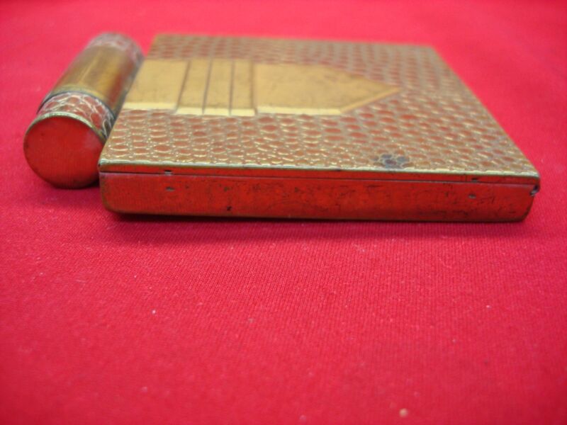 Vintage Dorothy Gray gold-plated makeup compact with lipstick holder, excellent condition