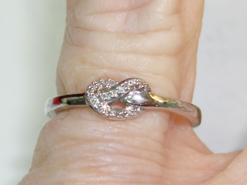 JWBR Sterling Silver Pave Diamond 'Carpe Diem' Ring, Size 4.75