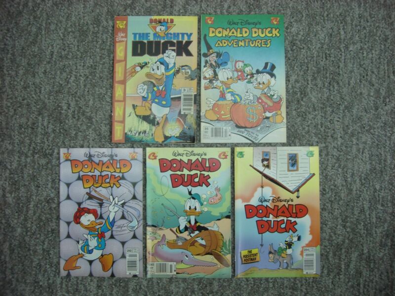 Vintage Donald Duck Comic Book Lot (5 Issues) 1995-1996