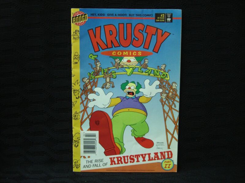 Krusty Comics #2: The Rise and Fall of Krustyland, Bongo Comics, Near Mint Condition