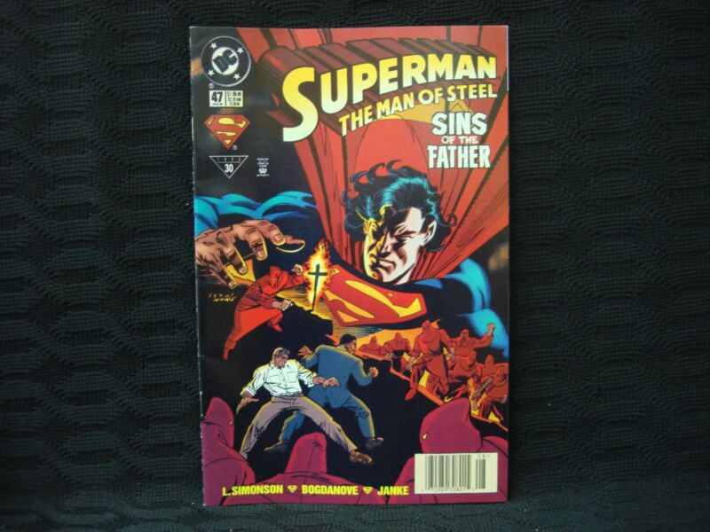 Superman The Man of Steel #47 comic book, Sins of the Father storyline, VG+ condition