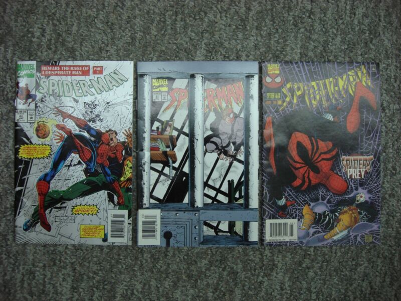 Spider-Man comic book collection, issues #46, #57 & #69 (May 1994 - June 1996)