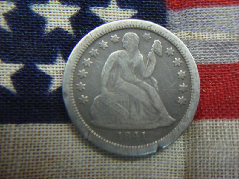 1841-O Seated Dime, Variety 4
