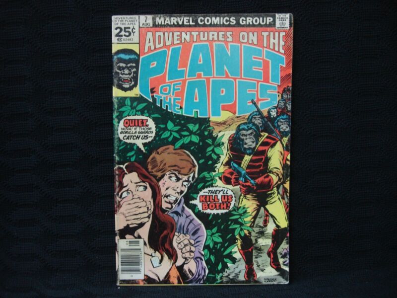 Adventures on the Planet of the Apes #7 comic book cover, August 1976
