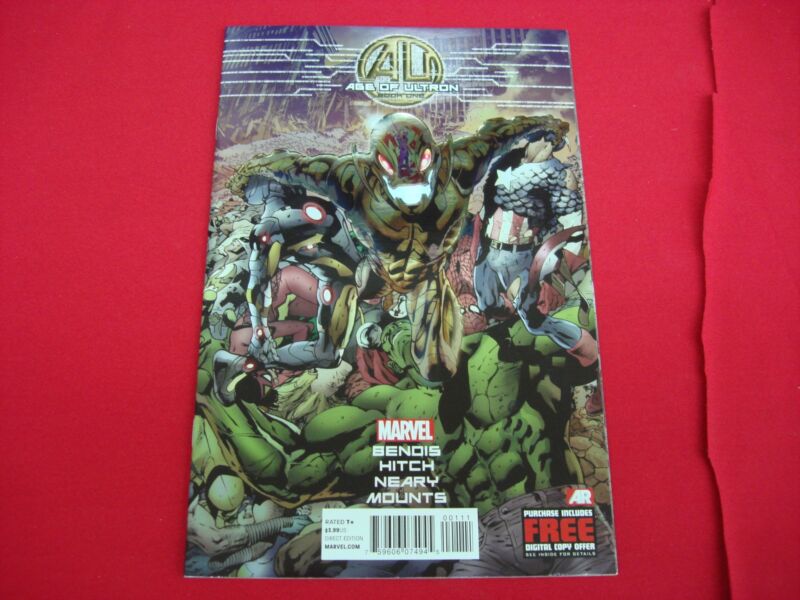 Age of Ultron #1 comic book with embossed foil cover, in very good condition